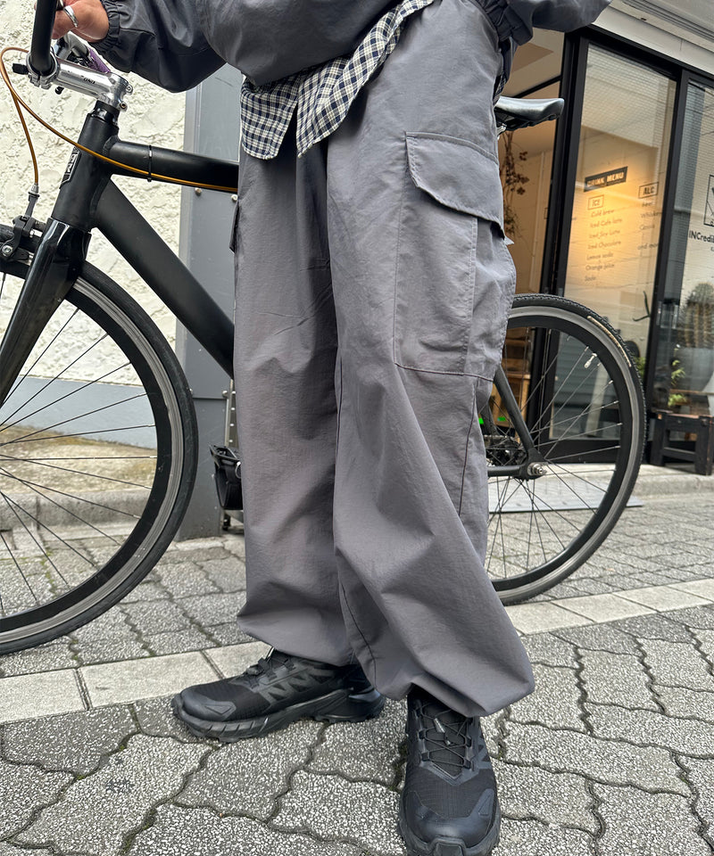 【by 伊藤夫婦】nylon cargo pants / ナイロンカーゴパンツ