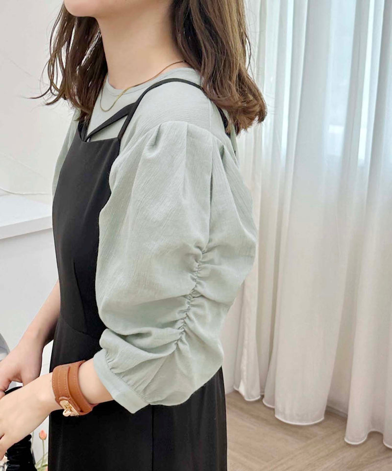 SLEEVE GATHER BLOUSE/袖ギャザーブラウス