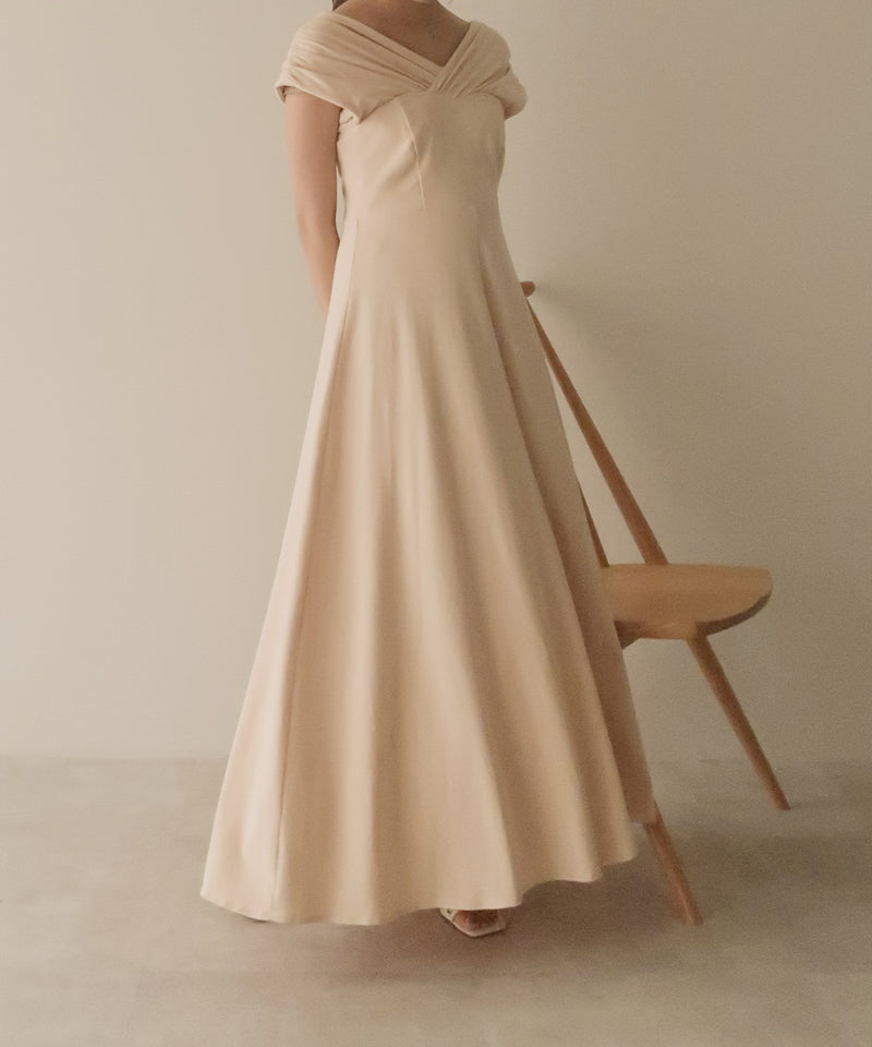 cut offshoulder onepiece / カットオフショルワンピース