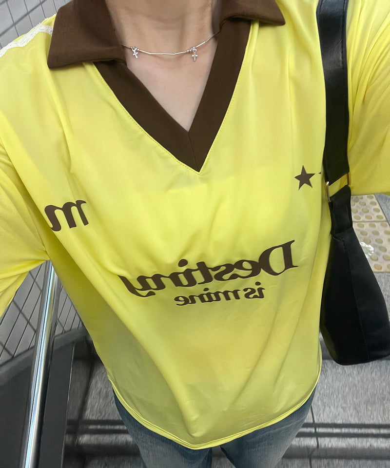 【miko】lace soccer uniform T-shirt / レースサッカーユニフォームTシャツ