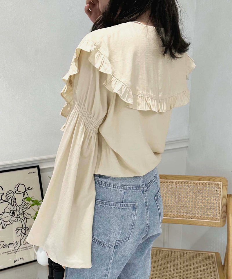 RUFFLE COLLAR BLOUSE/ラッフル襟ブラウス