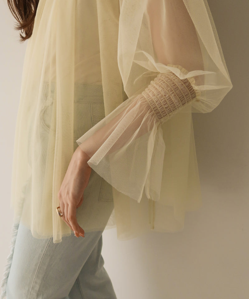 tull volume blouse / チュールボリュームブラウス