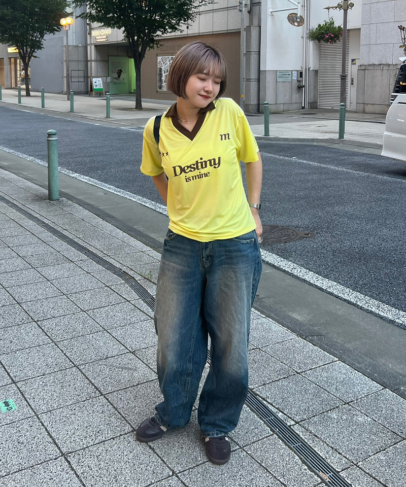 【miko】lace soccer uniform T-shirt / レースサッカーユニフォームTシャツ