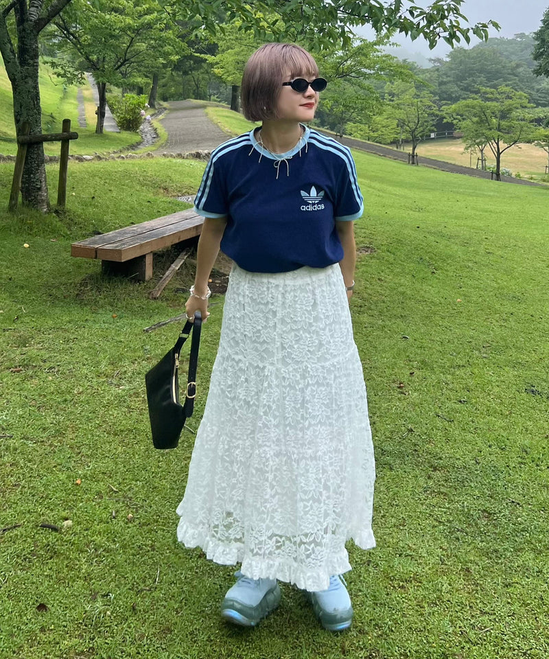 【miko】lace tiered skirt / レースティアードスカート