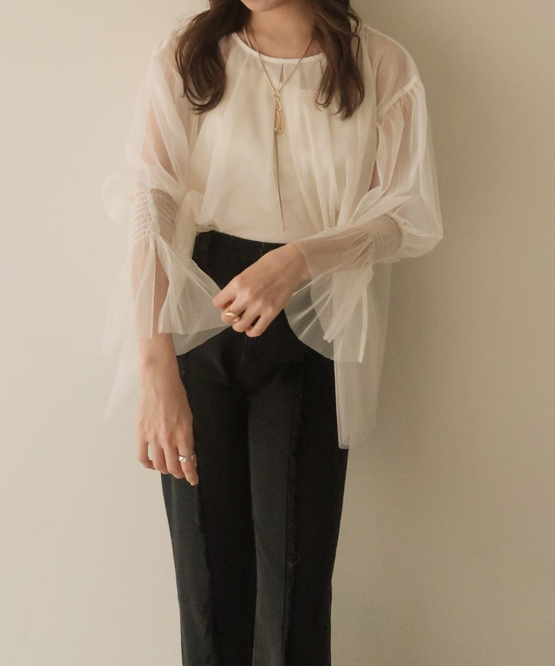 tull volume blouse / チュールボリュームブラウス
