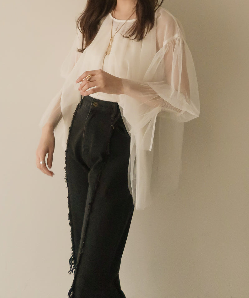 tull volume blouse / チュールボリュームブラウス