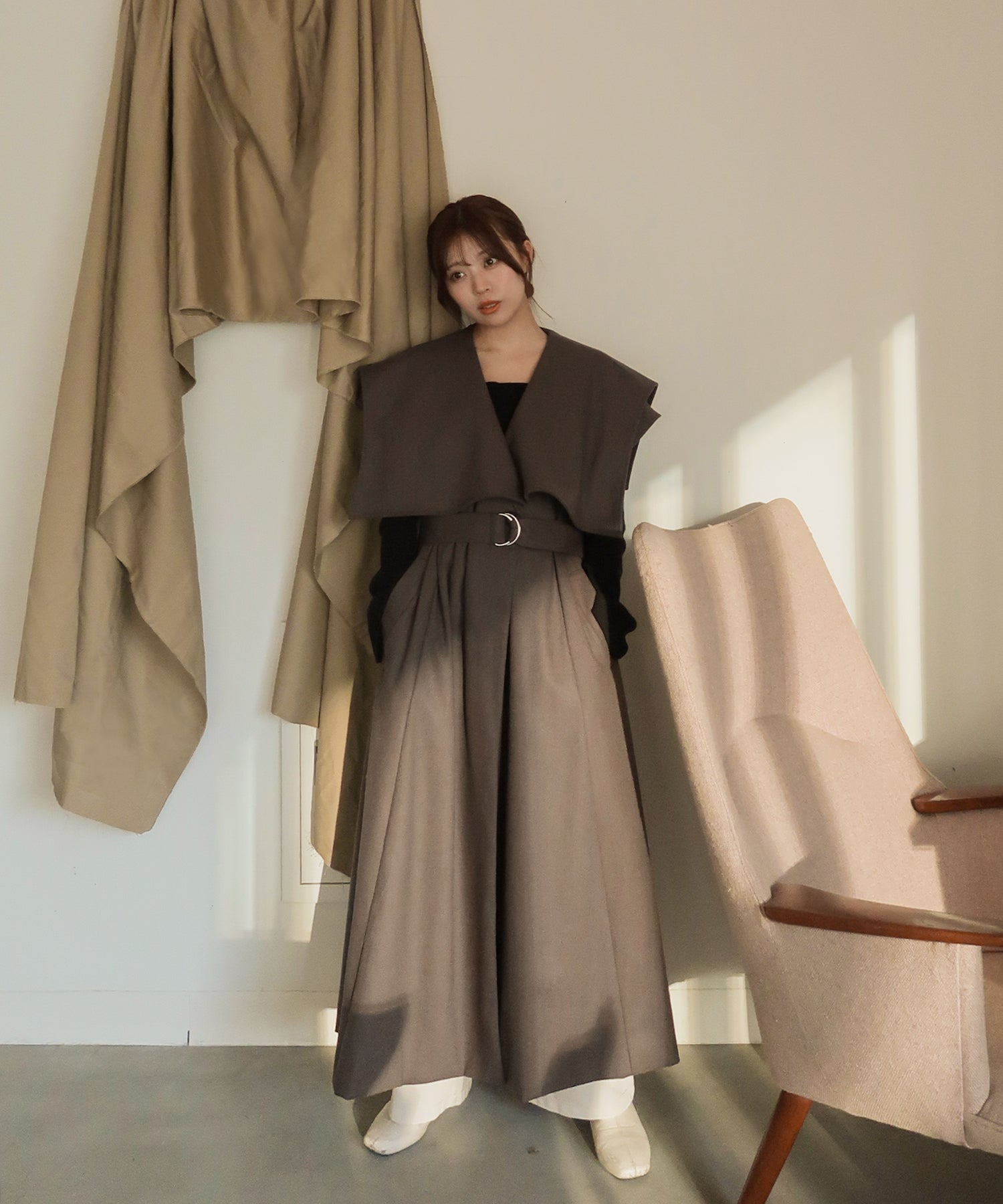 long gilet onepiece / ロングジレワンピース