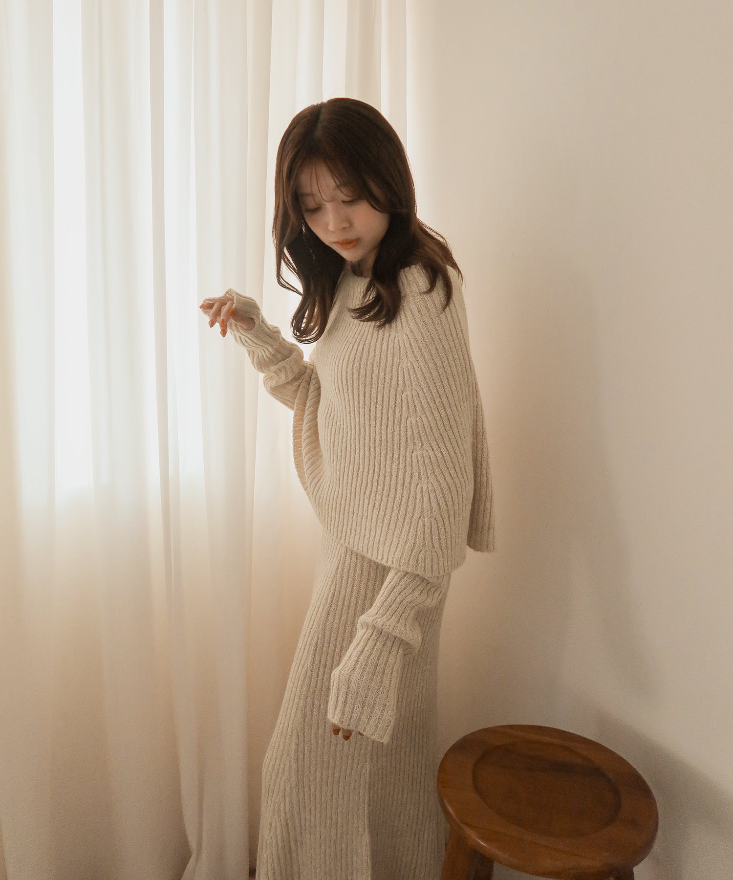 sihouette knit set up / シルエットニットワンピース