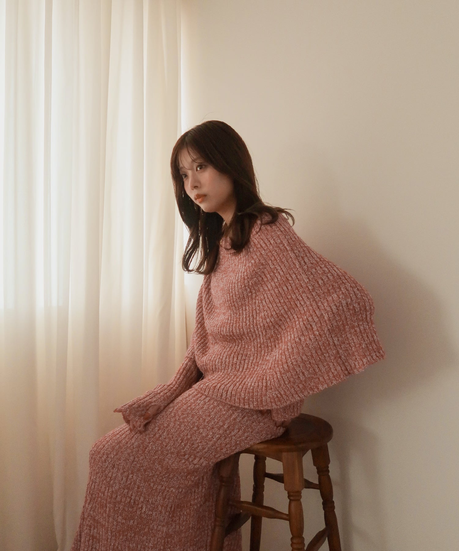 sihouette knit set up / シルエットニットワンピース