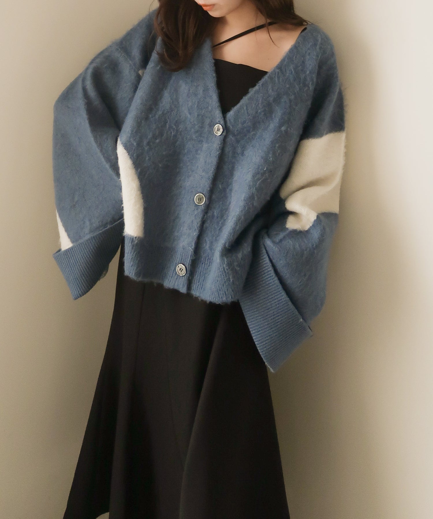 mix color cardigan / ミックスカラーカーディガン