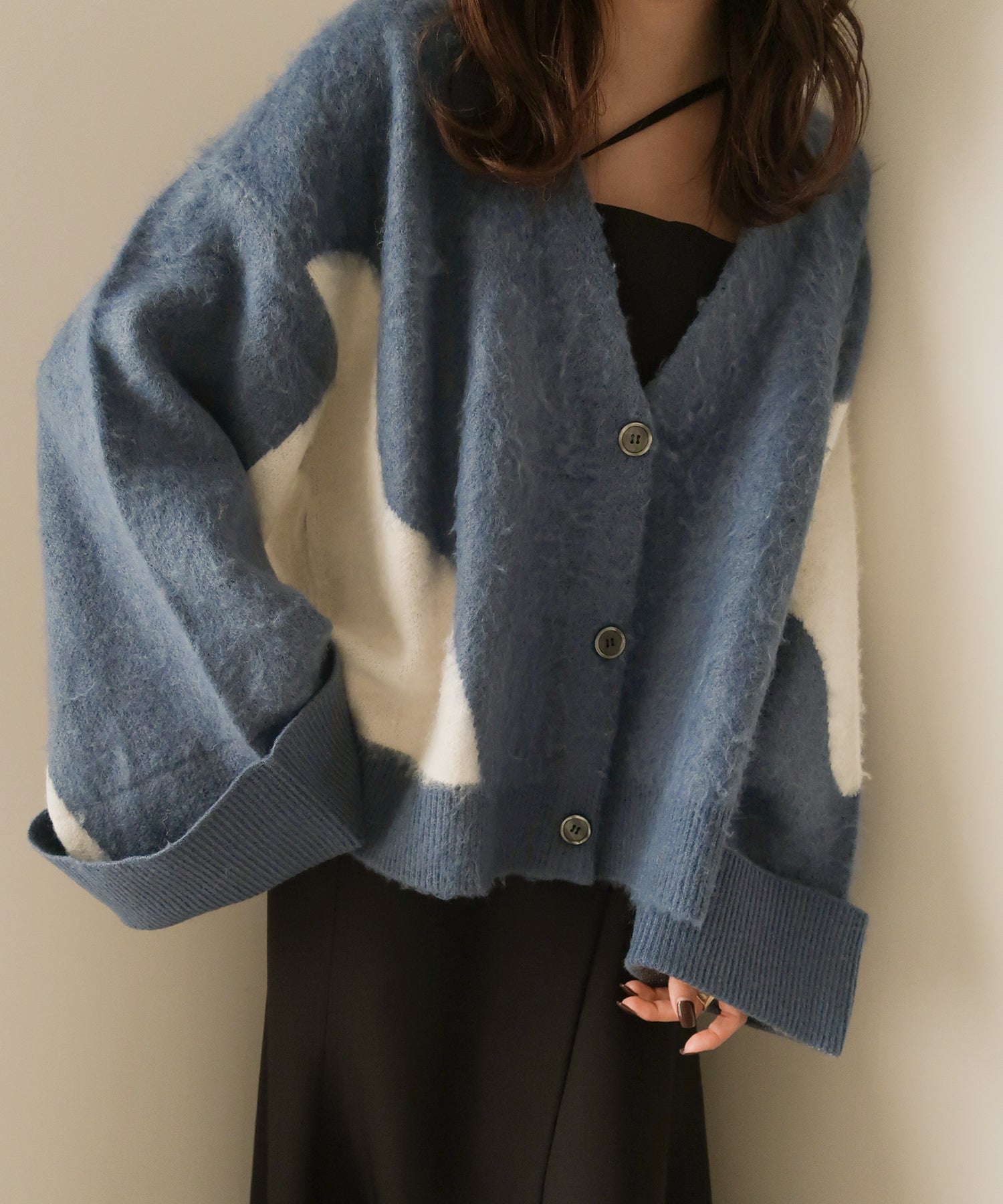 mix color cardigan / ミックスカラーカーディガン