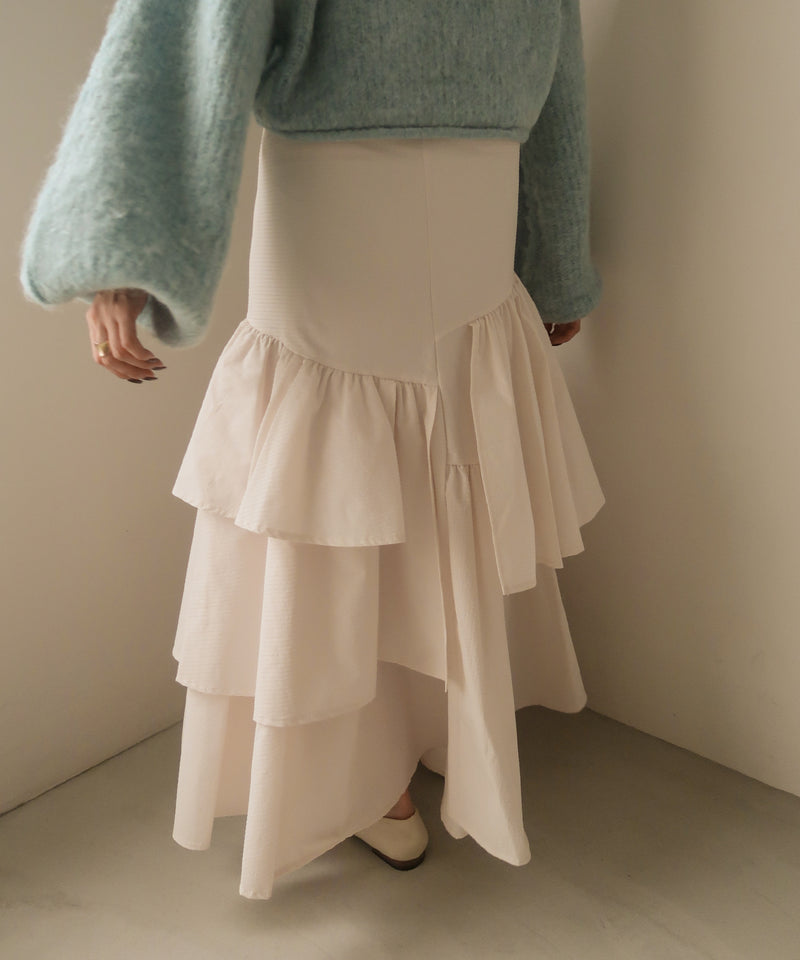 random tiered skirt / ランダムティアードスカート