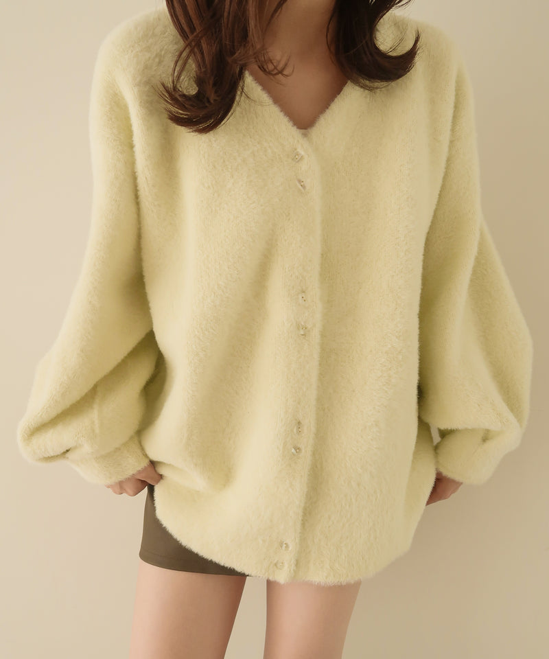 double button tuck cardigan / ダブルボタンタックカーディガン – favclo.