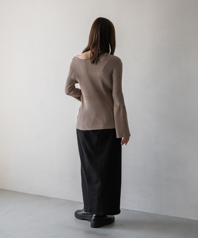 ASYMMETRY RIB KNIT / アシメランダムリブニット