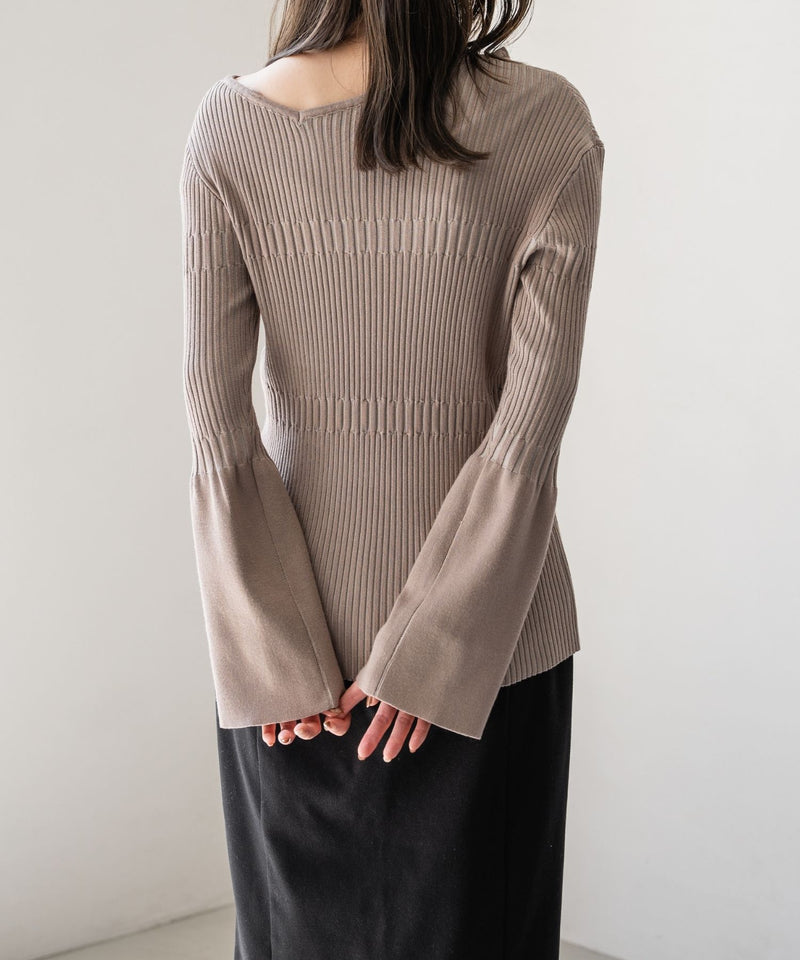 ASYMMETRY RIB KNIT / アシメランダムリブニット