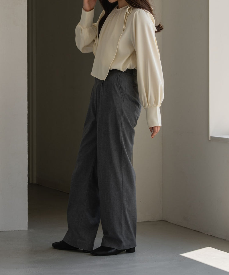 CAPE LAYERED BLOUSE / ケープレイヤードリボンブラウス