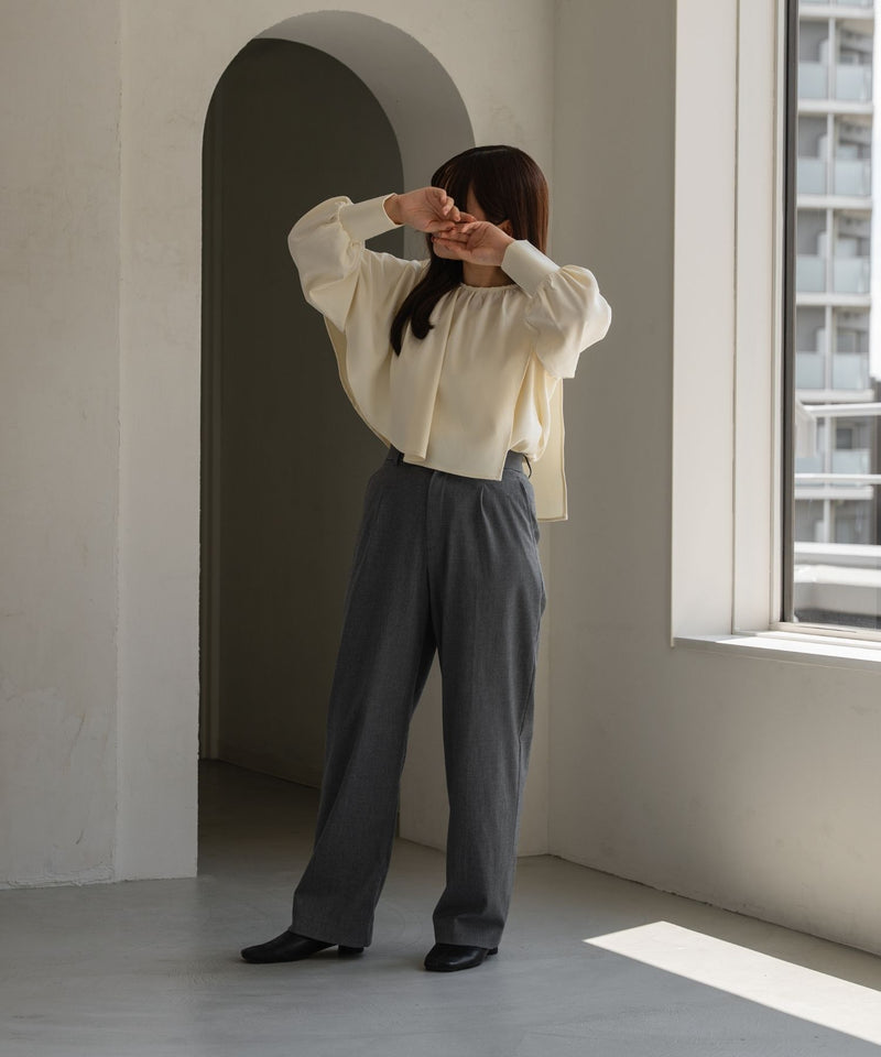 CAPE LAYERED BLOUSE / ケープレイヤードリボンブラウス