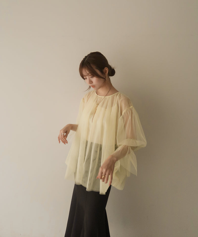 tull volume blouse / チュールボリュームブラウス