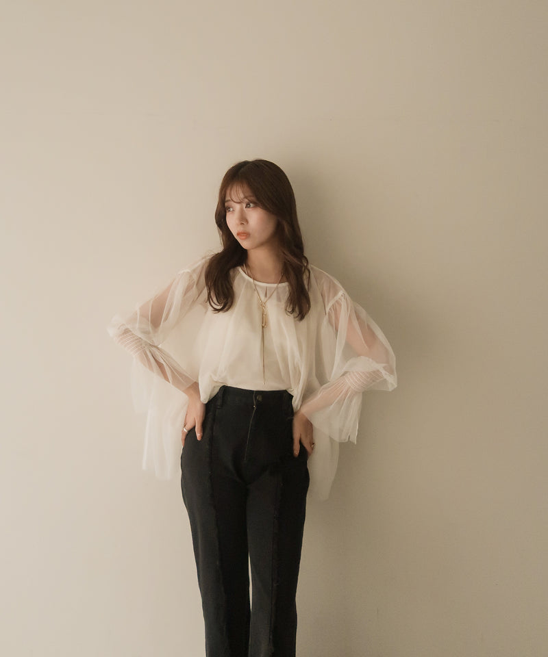 tull volume blouse / チュールボリュームブラウス