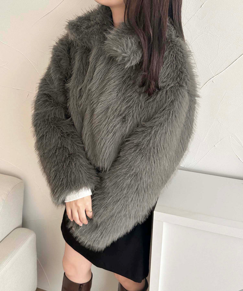 SHORT FAKE FUR COAT/ショートフェイクファーコート