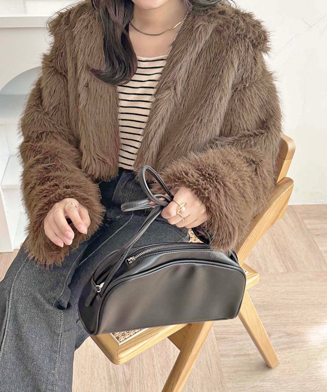 SHORT FAKE FUR COAT/ショートフェイクファーコート