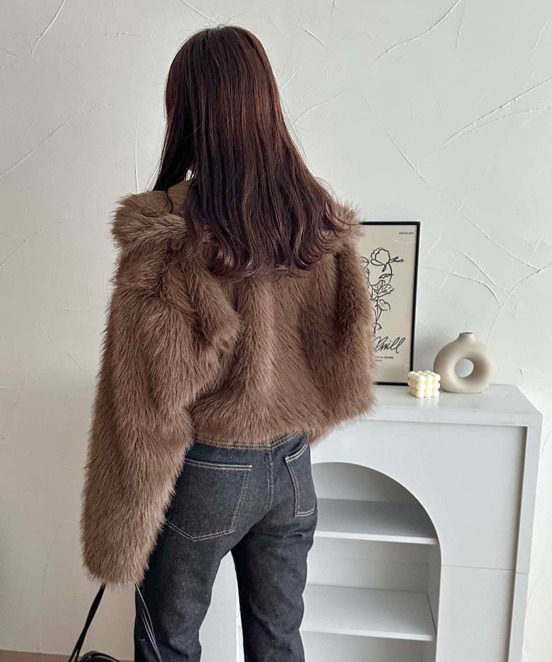 SHORT FAKE FUR COAT/ショートフェイクファーコート – favclo.