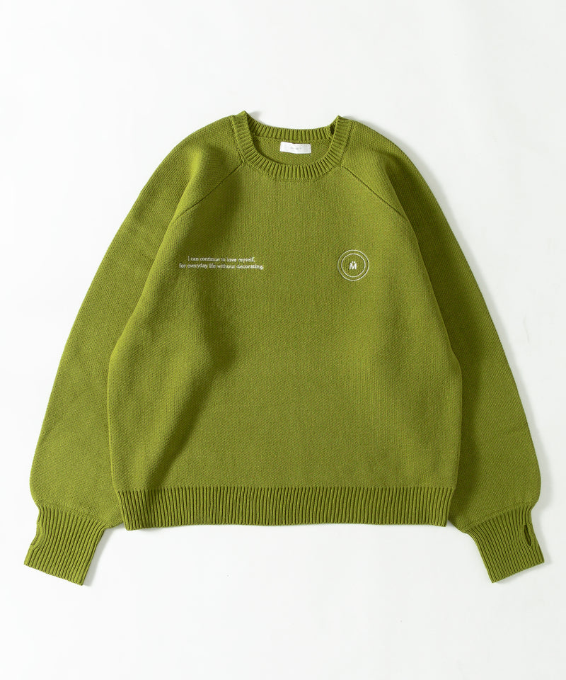 【予約商品】RAGLAN SLEEVE FINGER HOLE KNIT ※12月下旬予定