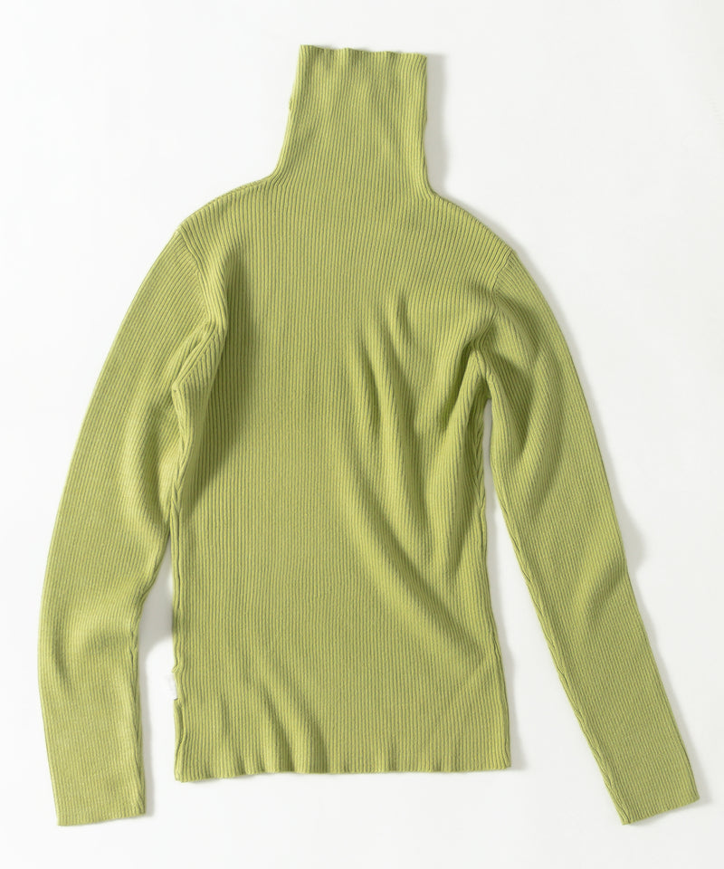 RIB TURTLE NECK KNIT