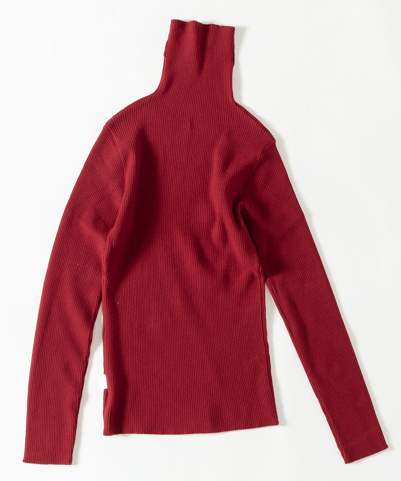 RIB TURTLE NECK KNIT