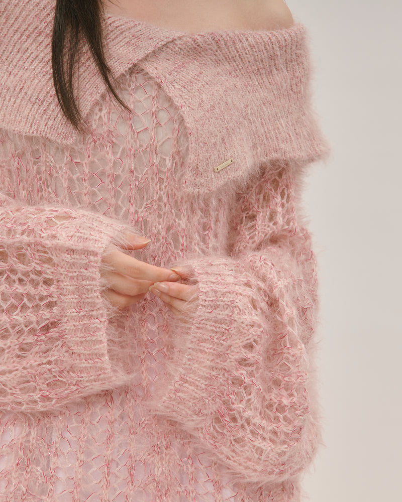 loin nuit sheer collar knit / シアーカラーニット loin nuit（ロワンニュイ）の「sheer collar knit / シアー