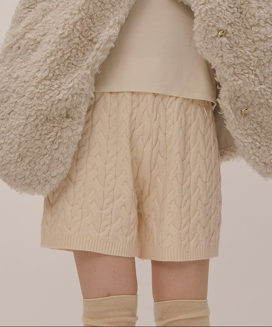 cable knit short pants / ケーブルニットショートパンツ