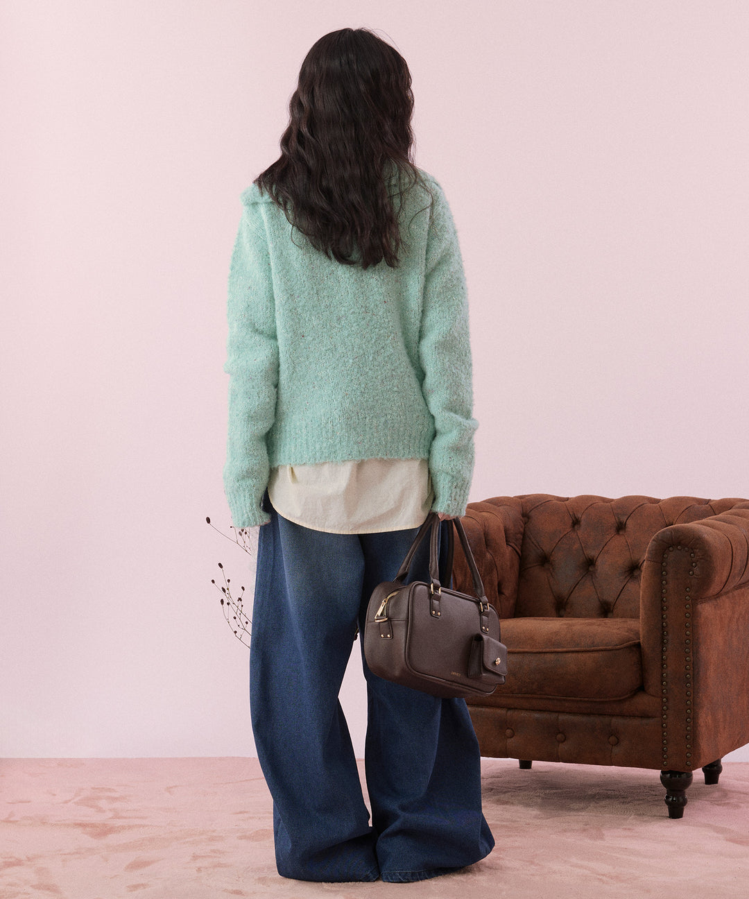 mix color asymmetry knit / ミックスカラーアシンメトリーニット