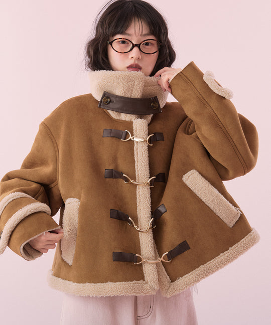 faux suede short jacket / フェイクスウェードショートジャケット