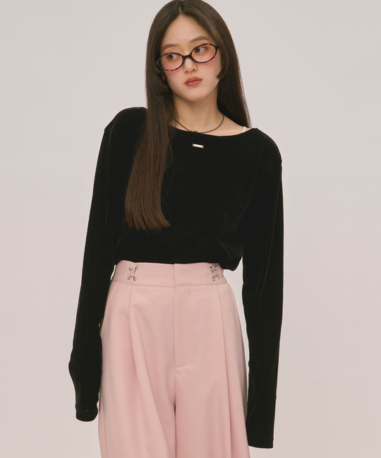 velours long sleeve tops / ベロアロングスリーブトップス