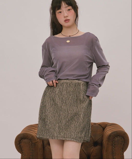 shaggy mini skirt / シャギーミニスカート