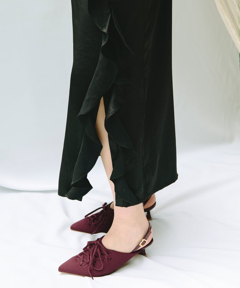 lace up sneaker mule / レースアップスニーカーミュール – favclo.
