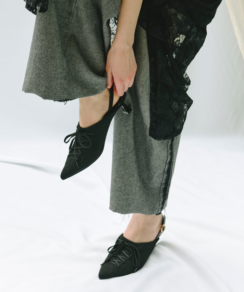 lace up sneaker mule / レースアップスニーカーミュール – favclo.