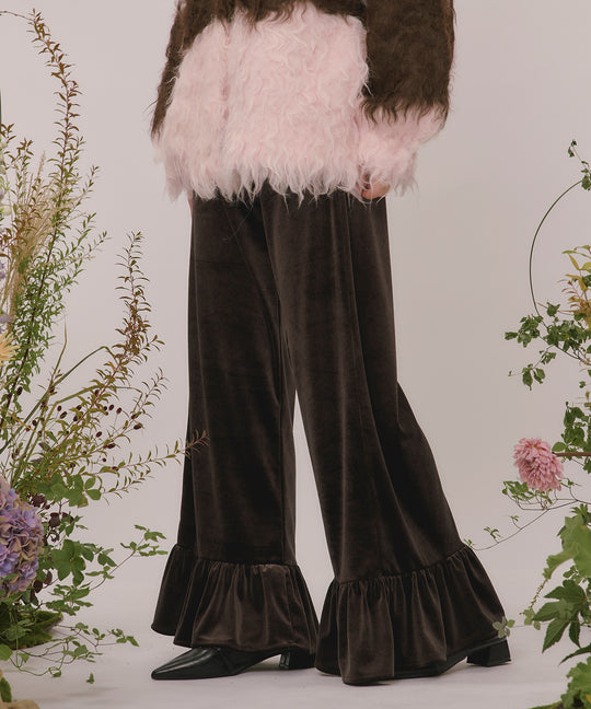velours assort frill pants / ベロアアソートフリルパンツ