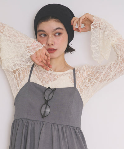 loin nuit sheer collar knit / シアーカラーニット sheer