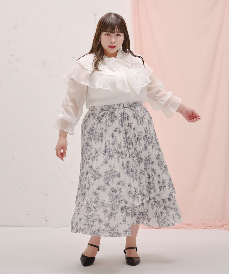 PLEATS TIERED SKIRT/プリーツティアード|Louiosy ルオシースカート