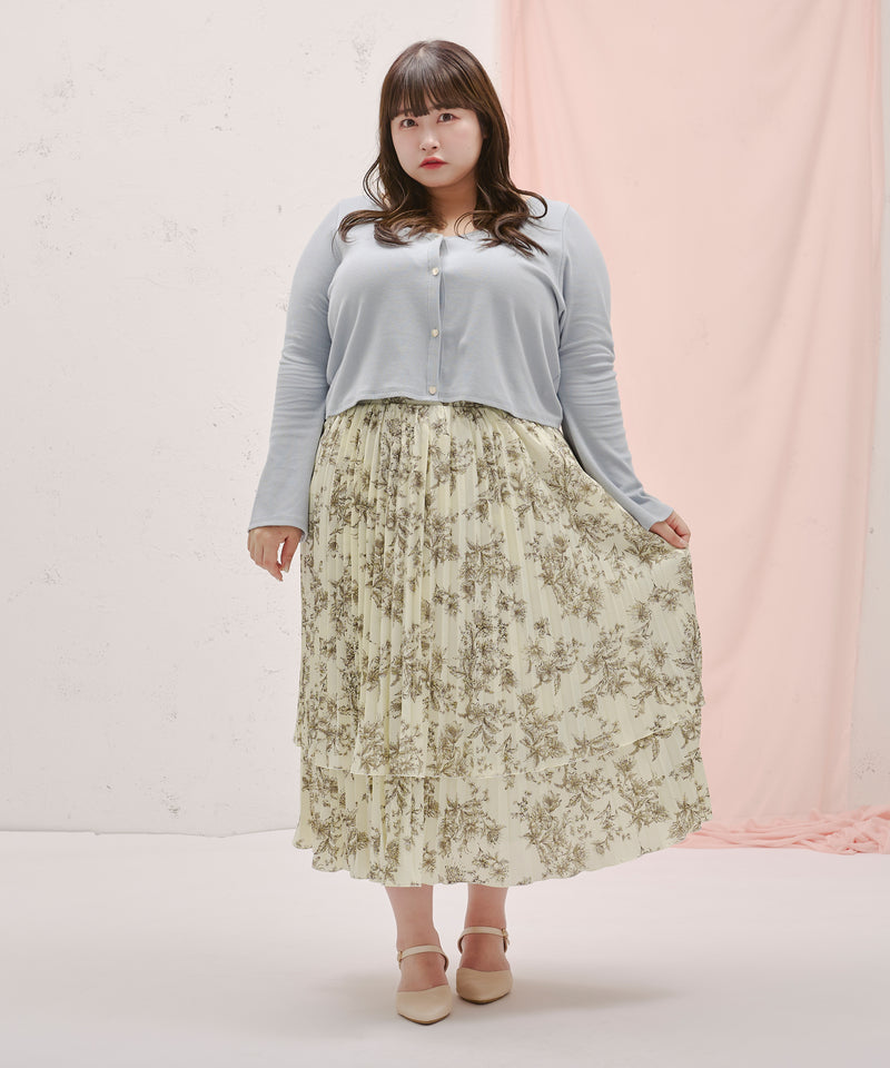 PLEATS TIERED SKIRT/プリーツティアードスカート　