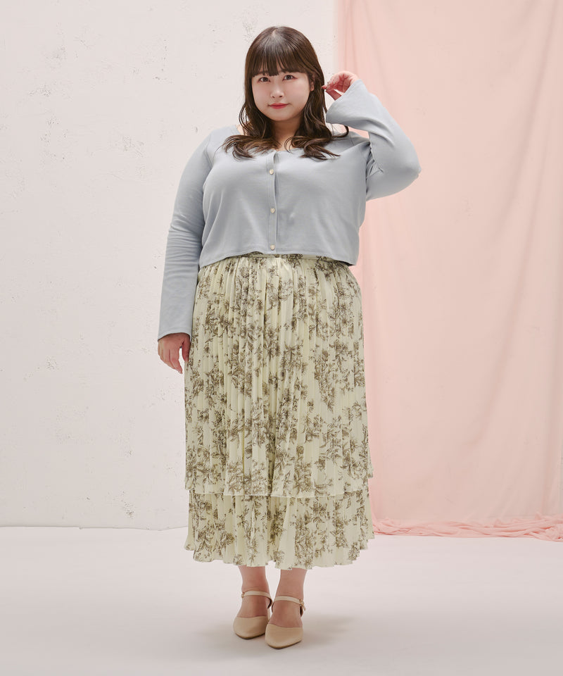 PLEATS TIERED SKIRT/プリーツティアードスカート　