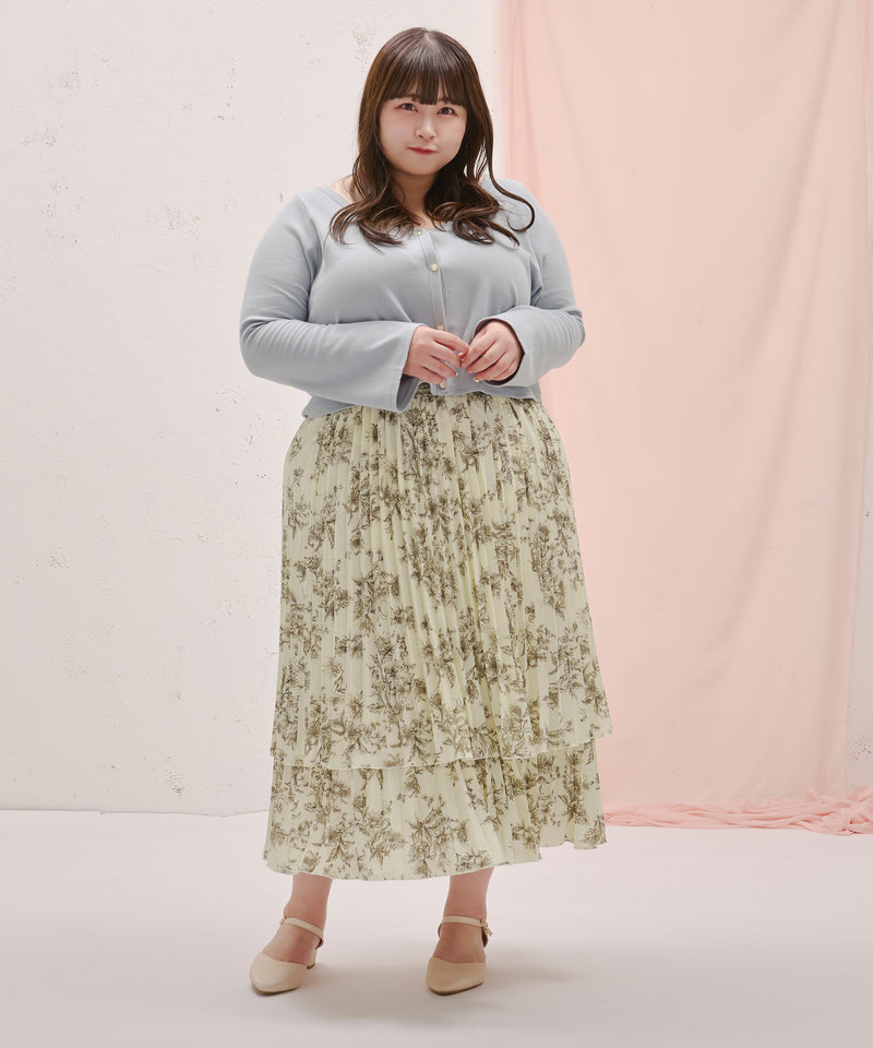 PLEATS TIERED SKIRT/プリーツティアードスカート　