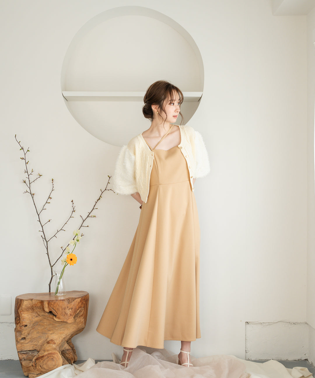レディース mideal マイディール クロスフレアキャミワンピース cross flare cami onepiece / クロスフレアキャミワンピース