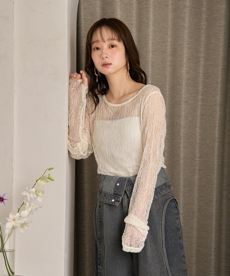 long sleeve sheer inner / ロングスリーブシアーインナー