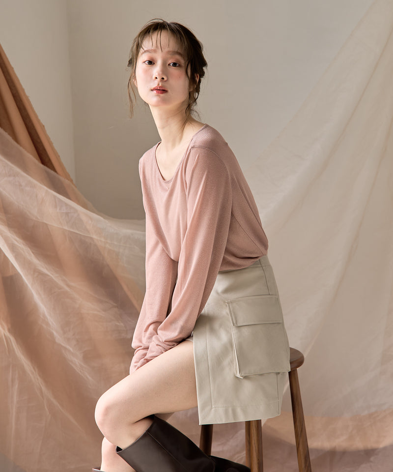 2way layered skirt pants / 2ウェイレイヤードスカパン
