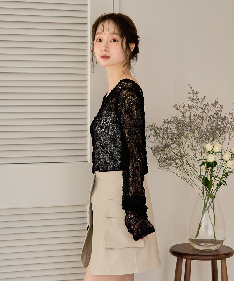 2way layered skirt pants / 2ウェイレイヤードスカパン