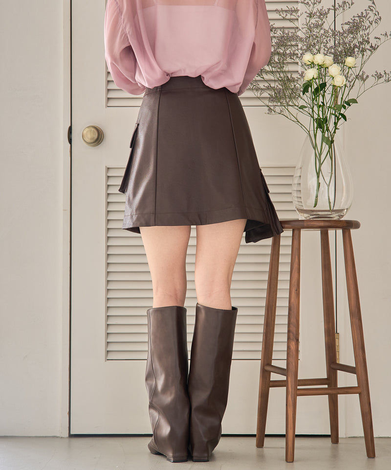 2way layered skirt pants / 2ウェイレイヤードスカパン