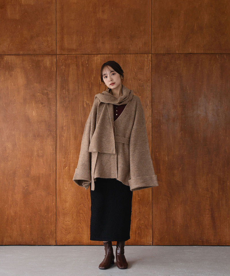 multi way middle knit coat / マルチウェイミドルニットコート – favclo.