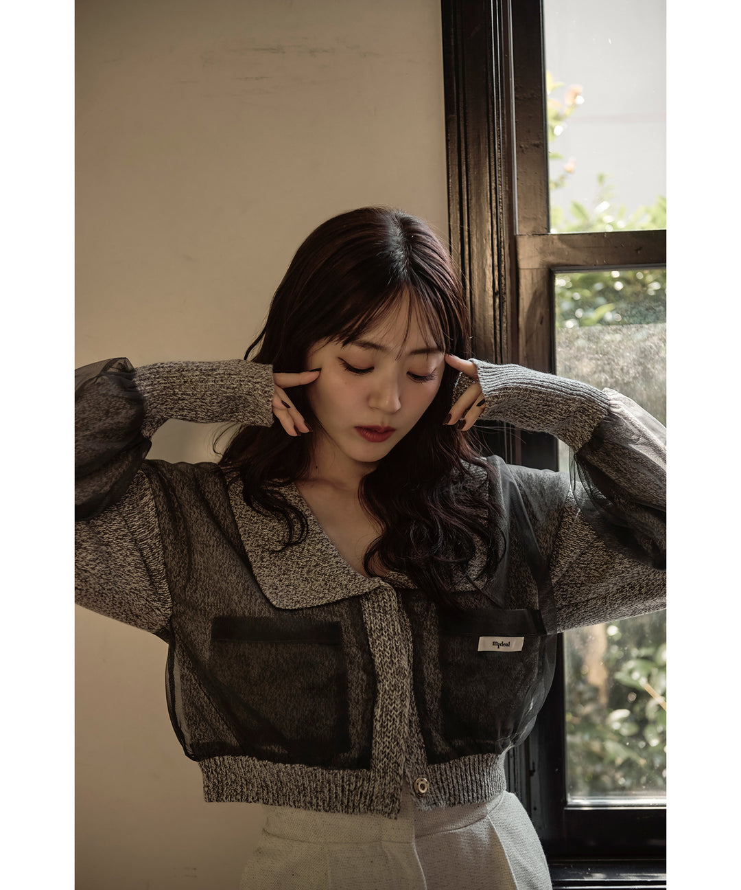 tulle design cardigan / チュールデザインカーディガン – favclo